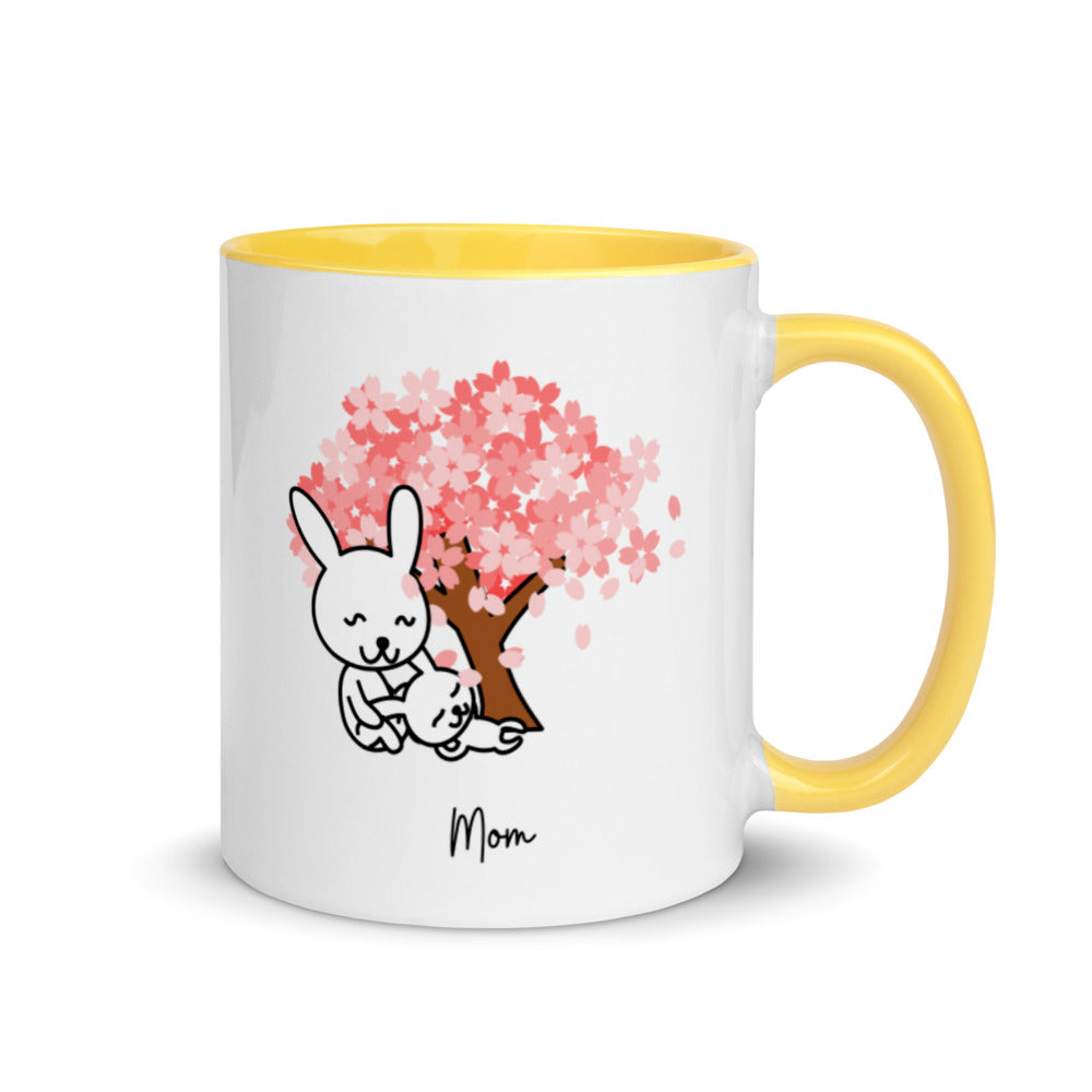 Mother Gift - Personalised Cherry Blossom & Bunny Mug