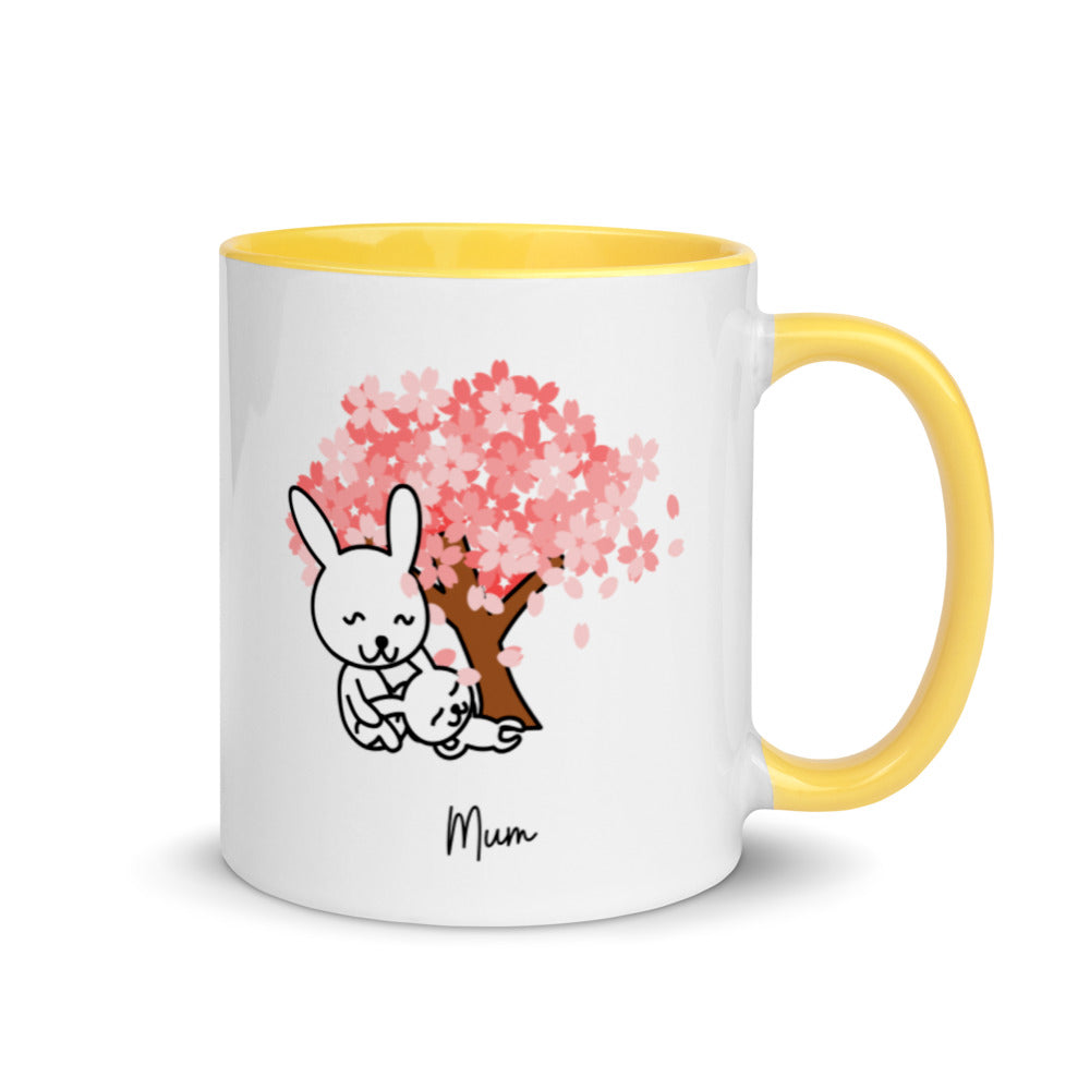 Mother Gift - Personalised Cherry Blossom & Bunny Mug