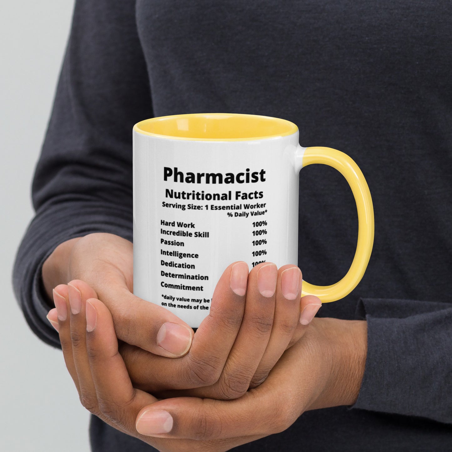 Pharmacist Mug Two Tone Nutrition Facts Essential Worker Gifts
