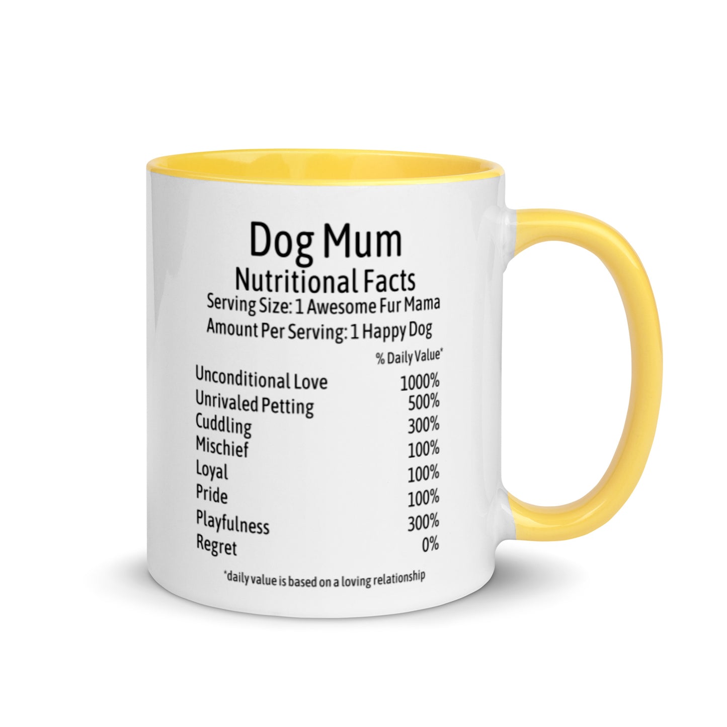 Dog Mum Mug with Color Inside