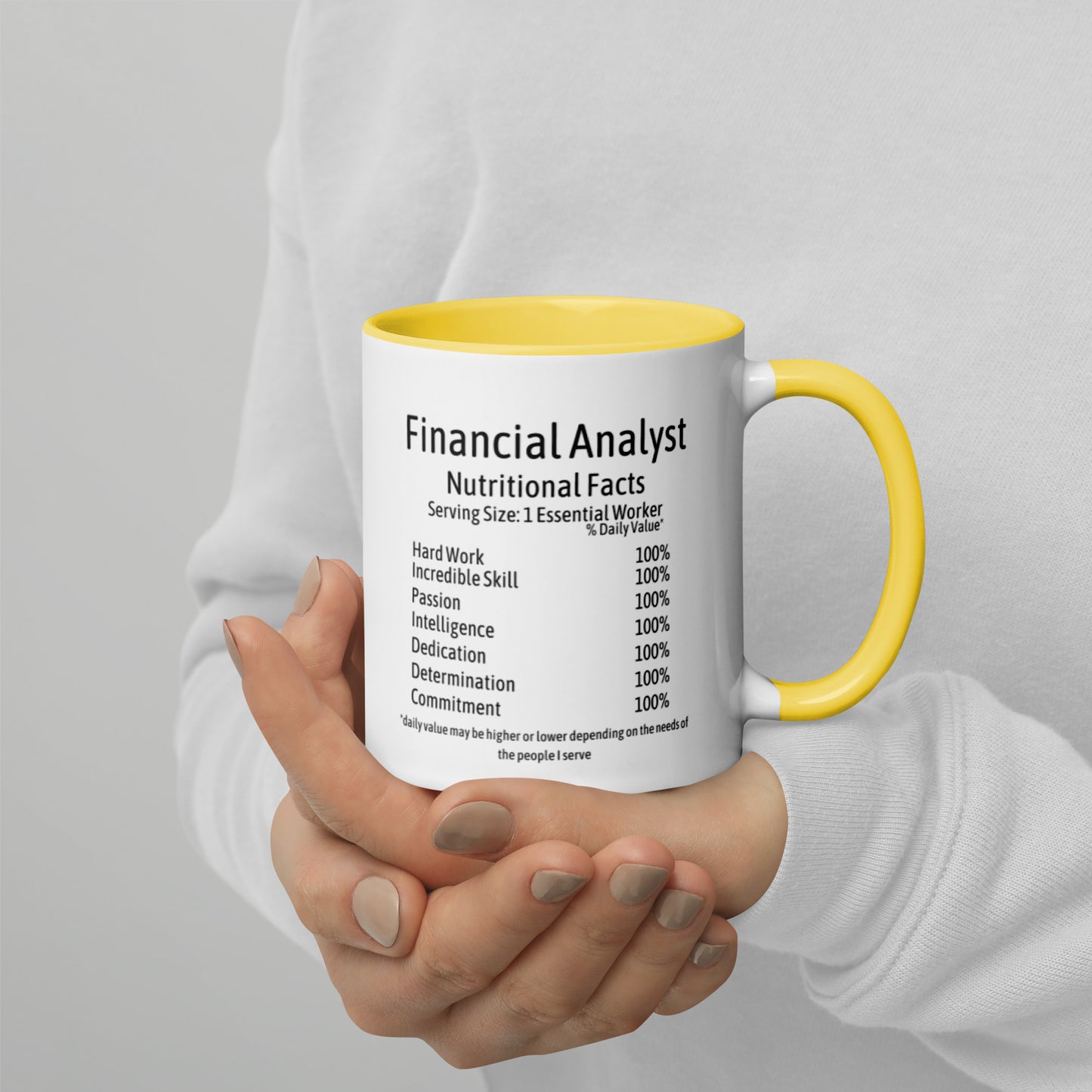 Financial Analyst Mug with Color Inside
