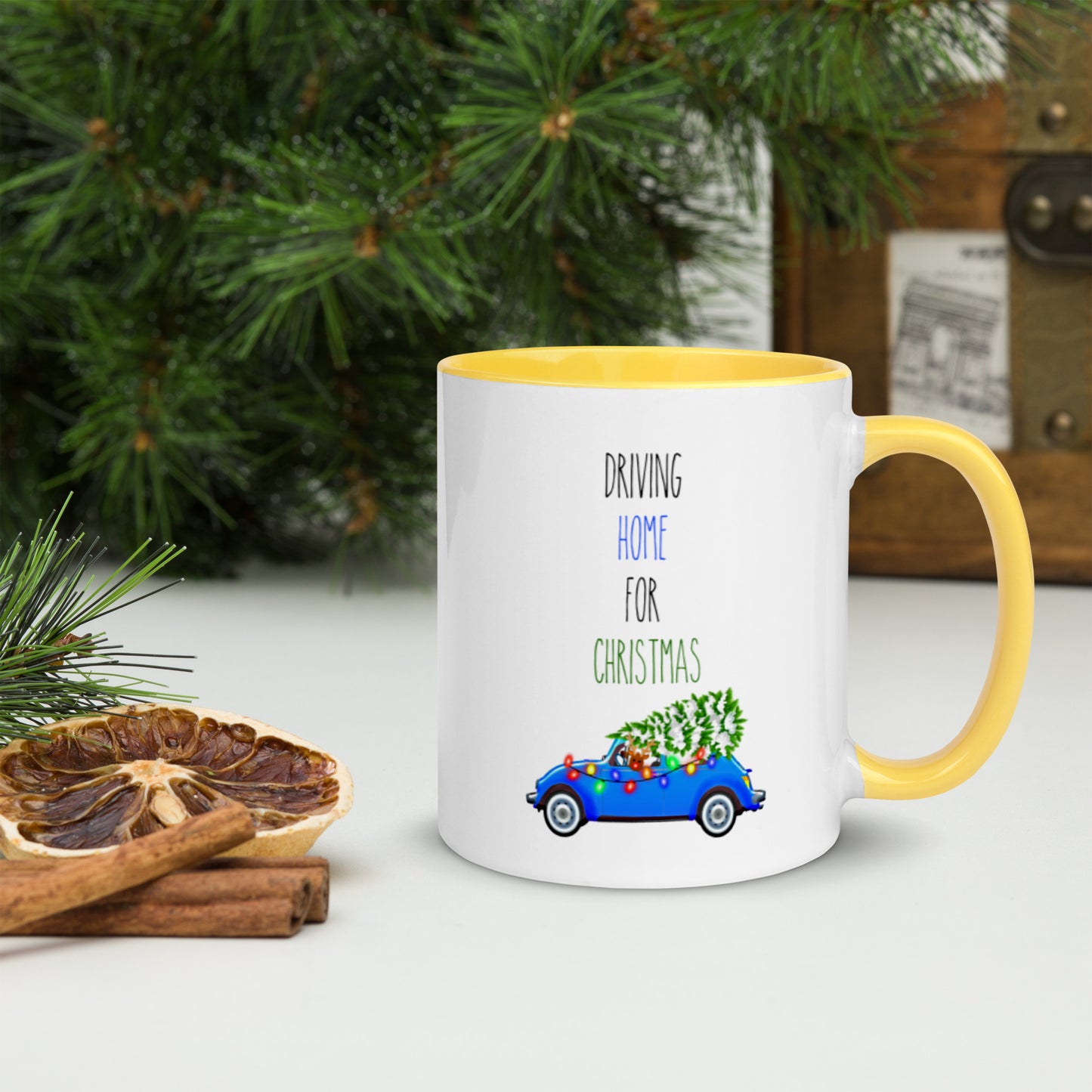 Driving Home For Christmas Mug Two Tone