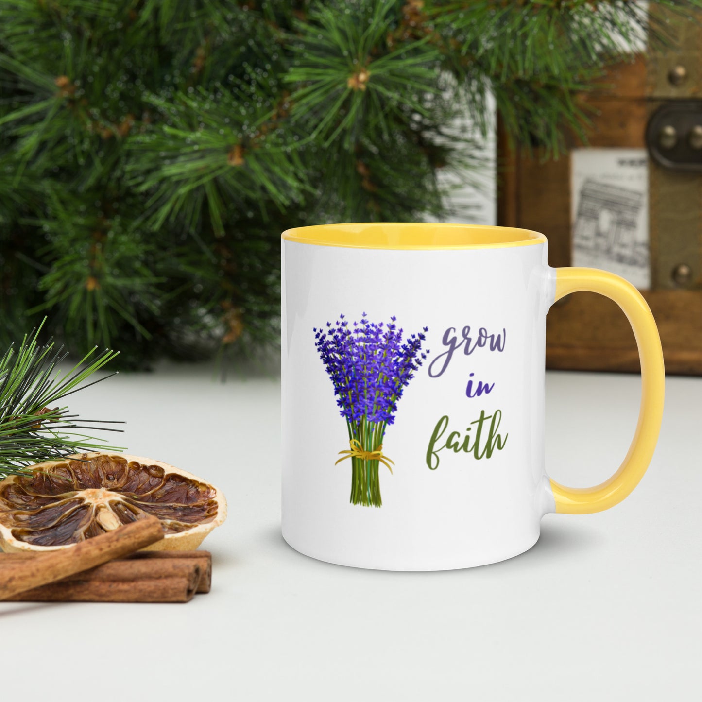 Grow In Faith Mug with Color Inside