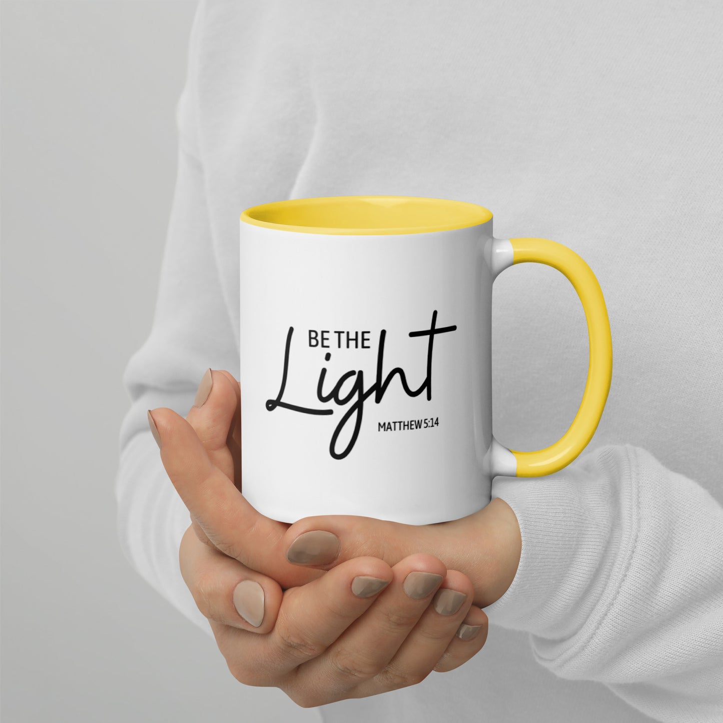 Matthew 5:14 Be The Light Mug with Color Inside