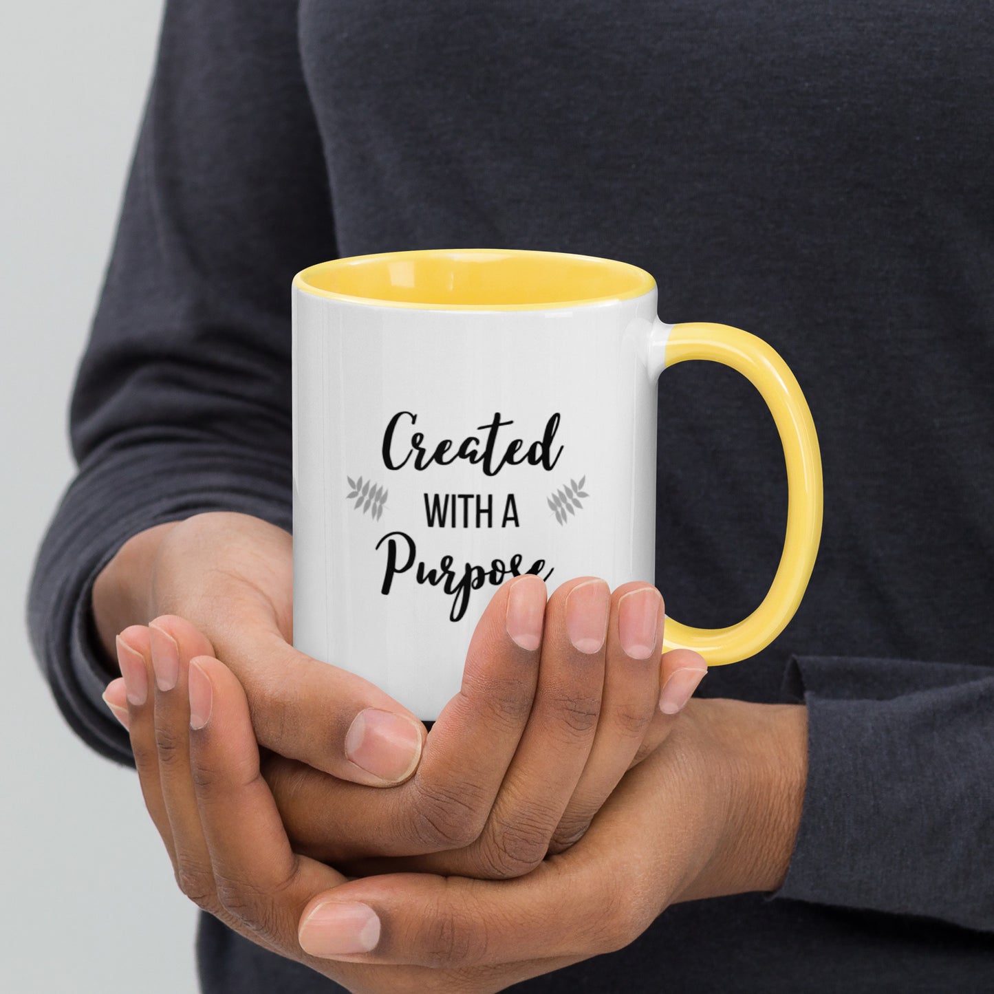 Created With A Purpose Mug with Color Inside