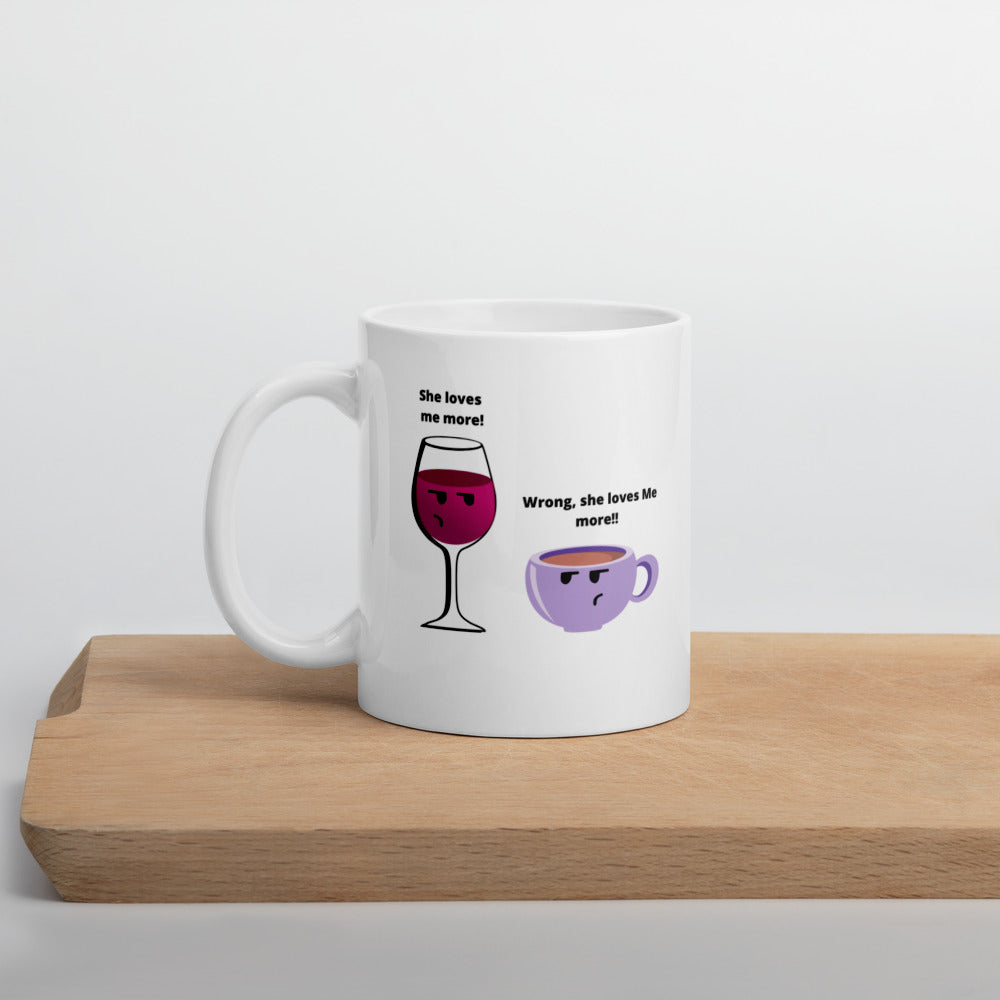 Wine And Coffee Mug, Wine Lover Gift, Coffee Lover, Coffee Gift, Wine Gifts, Wine Vs Coffee, Love Coffee, Love Wine, Wine Drinker Gift