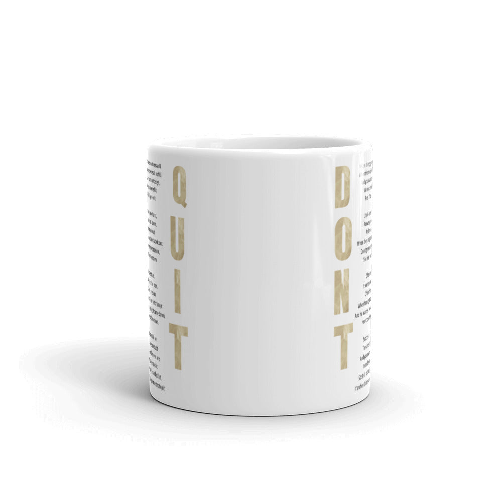 Don't Quit Edgar Guest Poem Self Confidence White Coffee Mug