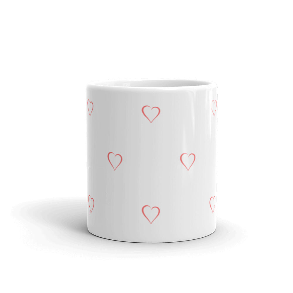 Loved Ones Gift - Mug With Pink Hearts And Message