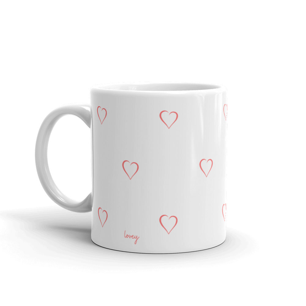 Loved Ones Gift - Mug With Pink Hearts And Message