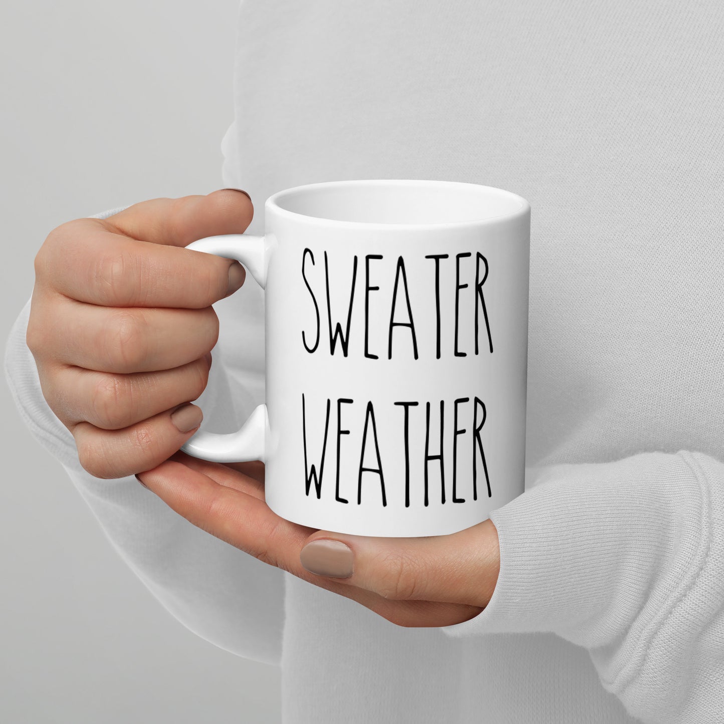 Sweater Weather White Mug