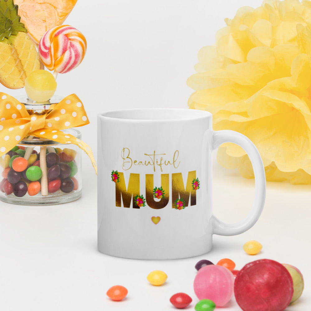 Mothers Day Presents - Beautiful Mom Mum Mug