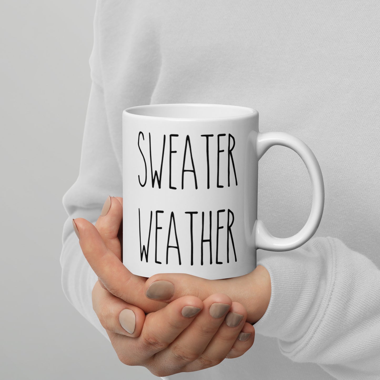 Sweater Weather White Mug