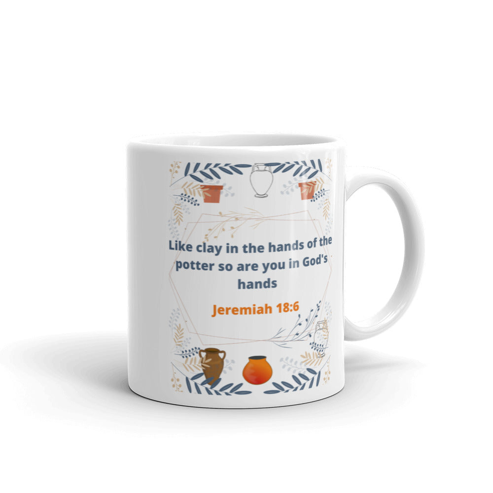 Jeremiah 18:6 Christian Mug, Christian Coffee Mug, Bible Verse Mug, Scripture Mug, Modern Scripture Mug, Earth Tone, Pastel Tone