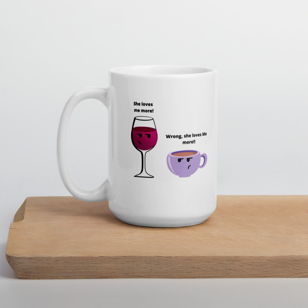 Wine And Coffee Mug, Wine Lover Gift, Coffee Lover, Coffee Gift, Wine Gifts, Wine Vs Coffee, Love Coffee, Love Wine, Wine Drinker Gift