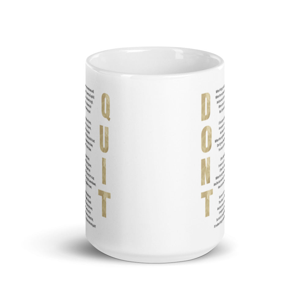 Don't Quit Edgar Guest Poem Self Confidence White Coffee Mug