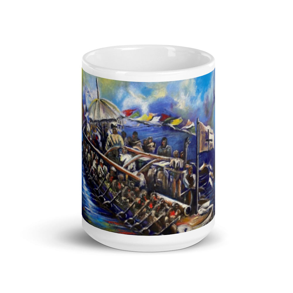 History Of Rivers State White glossy mug