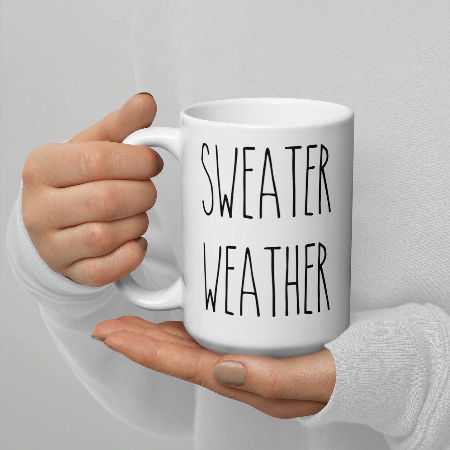 Sweater Weather White Mug