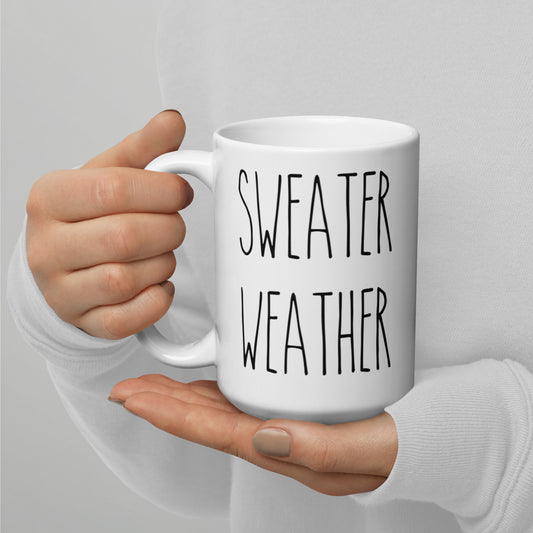 Sweater Weather White Mug