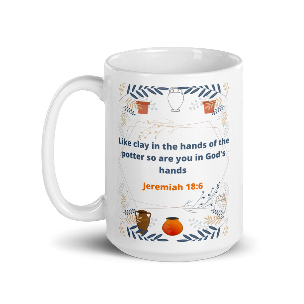 Jeremiah 18:6 Christian Mug, Christian Coffee Mug, Bible Verse Mug, Scripture Mug, Modern Scripture Mug, Earth Tone, Pastel Tone