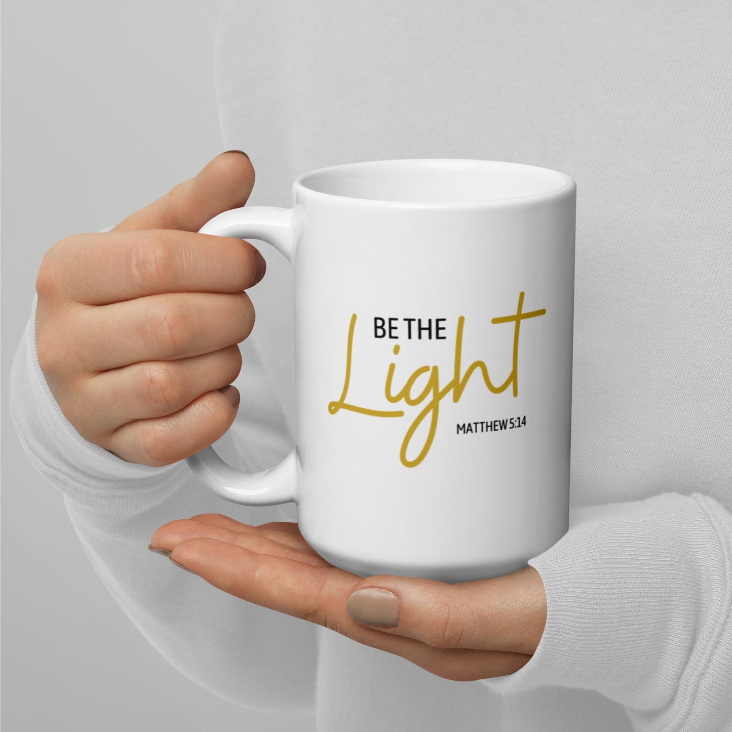 Be The Light White glossy Mug Matthew 5:14