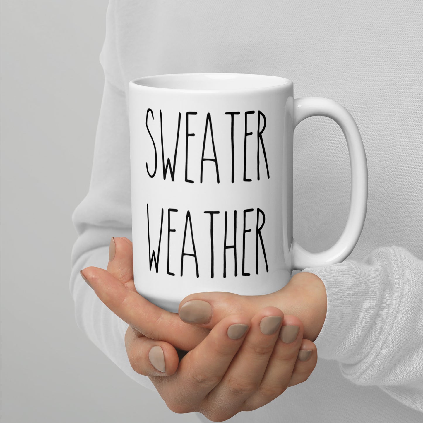 Sweater Weather White Mug