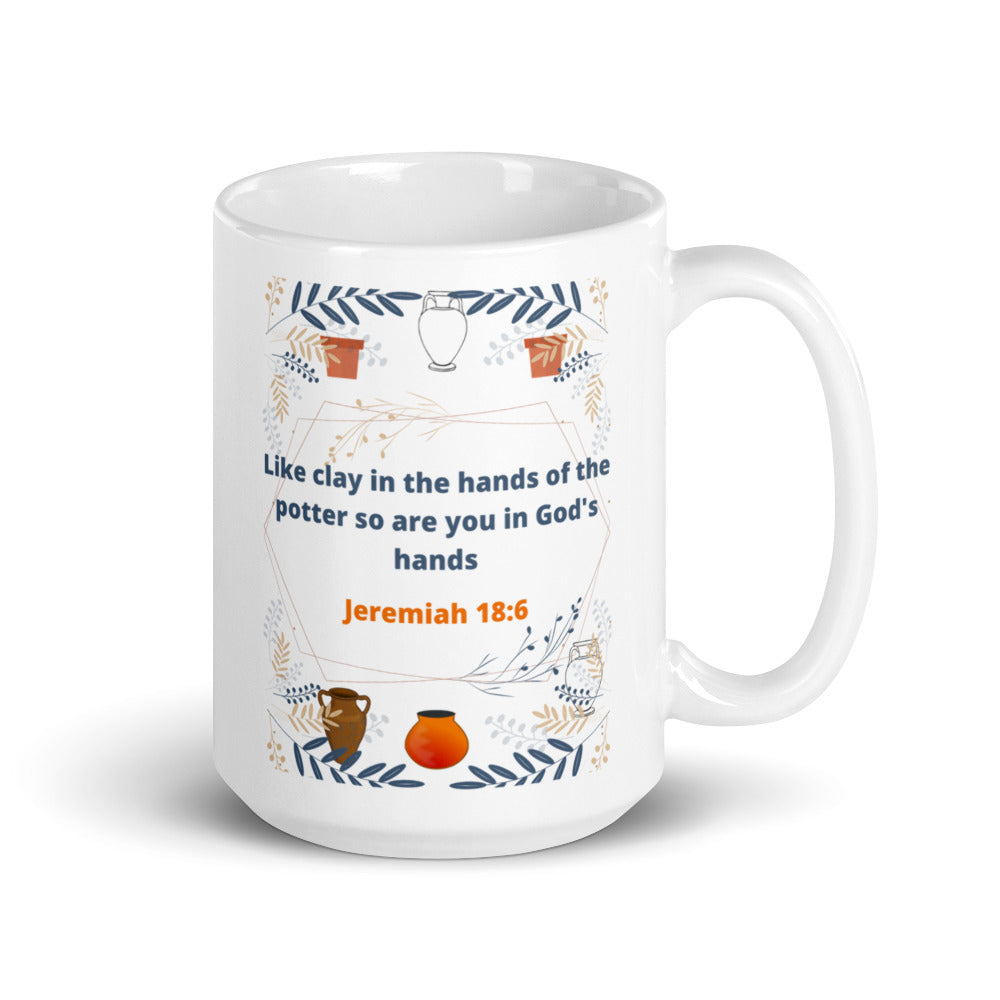 Jeremiah 18:6 Christian Mug, Christian Coffee Mug, Bible Verse Mug, Scripture Mug, Modern Scripture Mug, Earth Tone, Pastel Tone