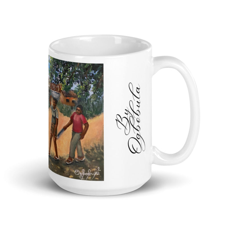 Back From The Farm Art Print Mug