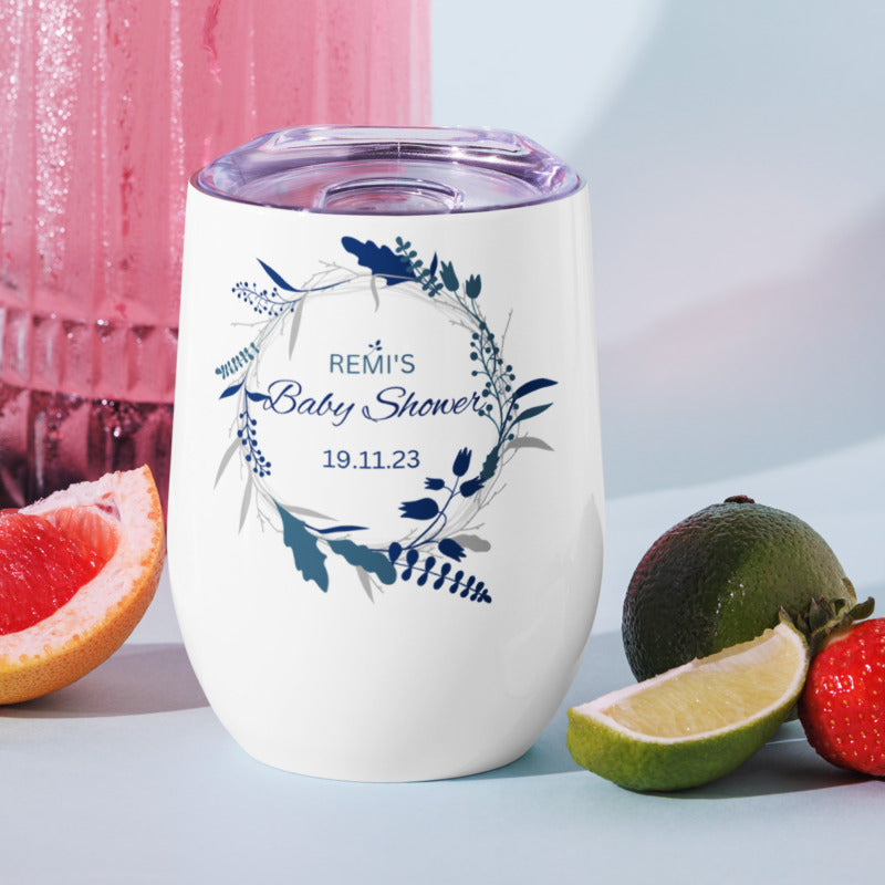 Personalized Baby Shower Wine tumbler