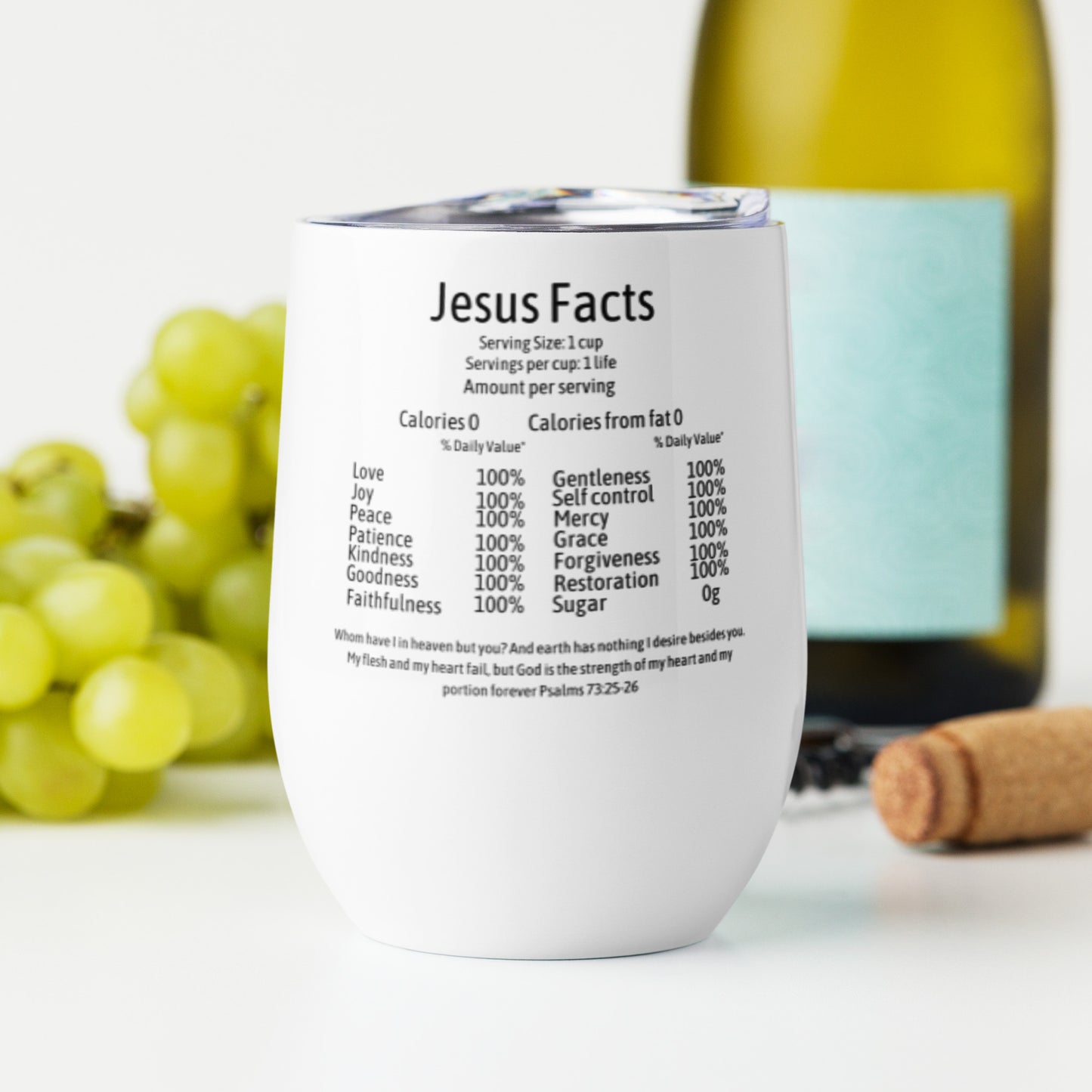 Jesus Facts Wine Tumbler