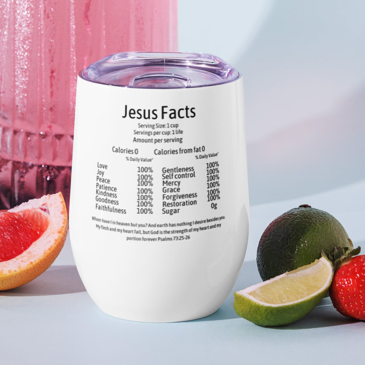 Jesus Facts Wine Tumbler