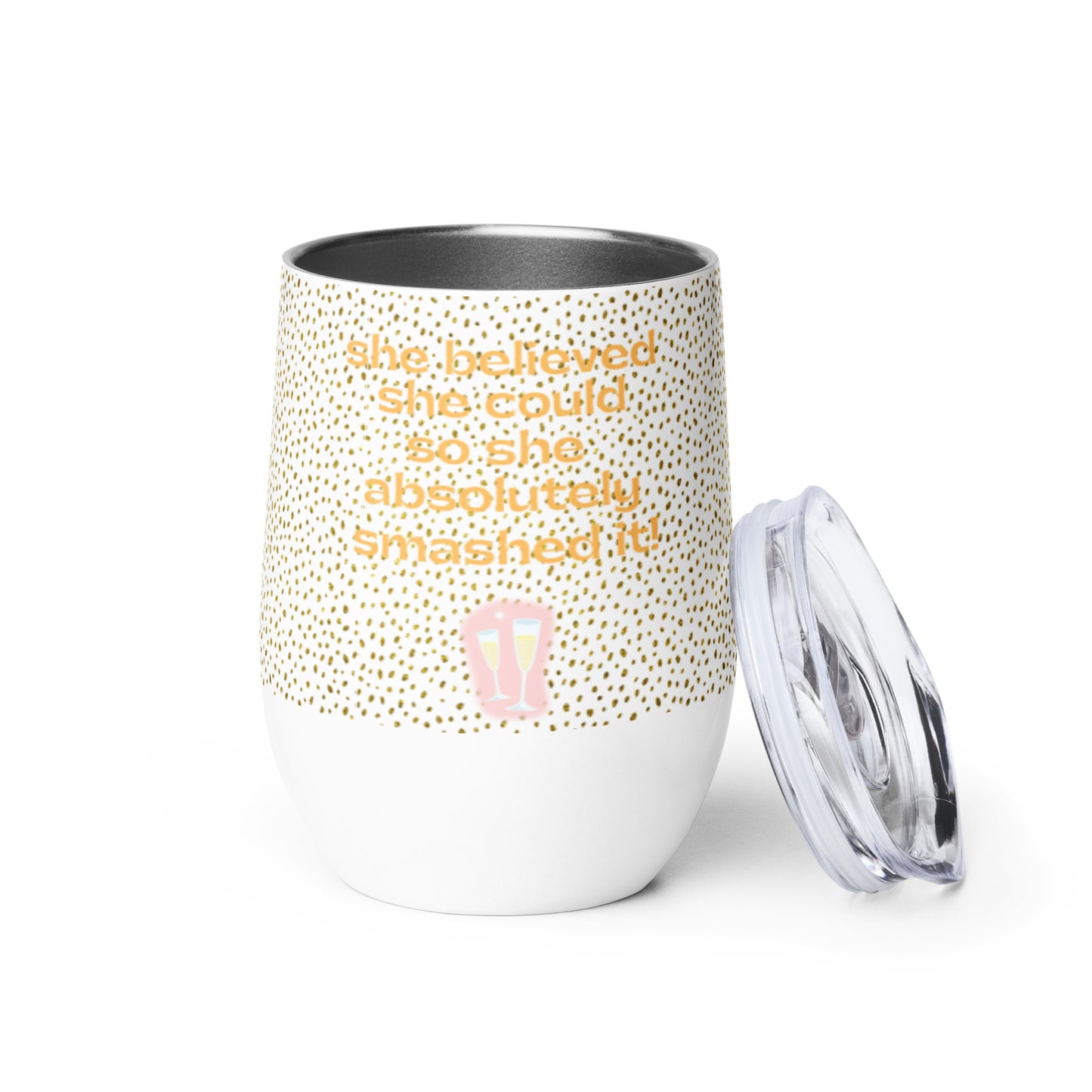 She Believed She Could So She Wine tumbler