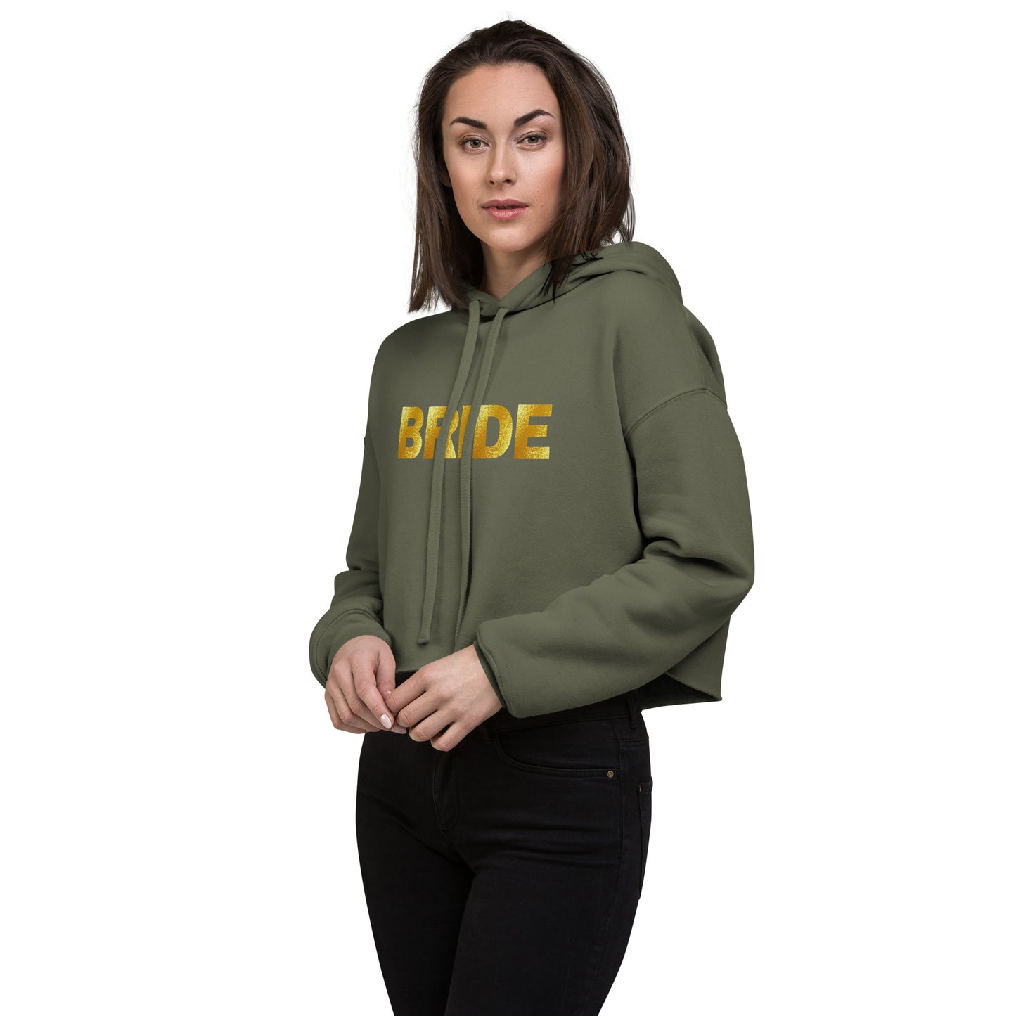 Bride Crop Hoodie