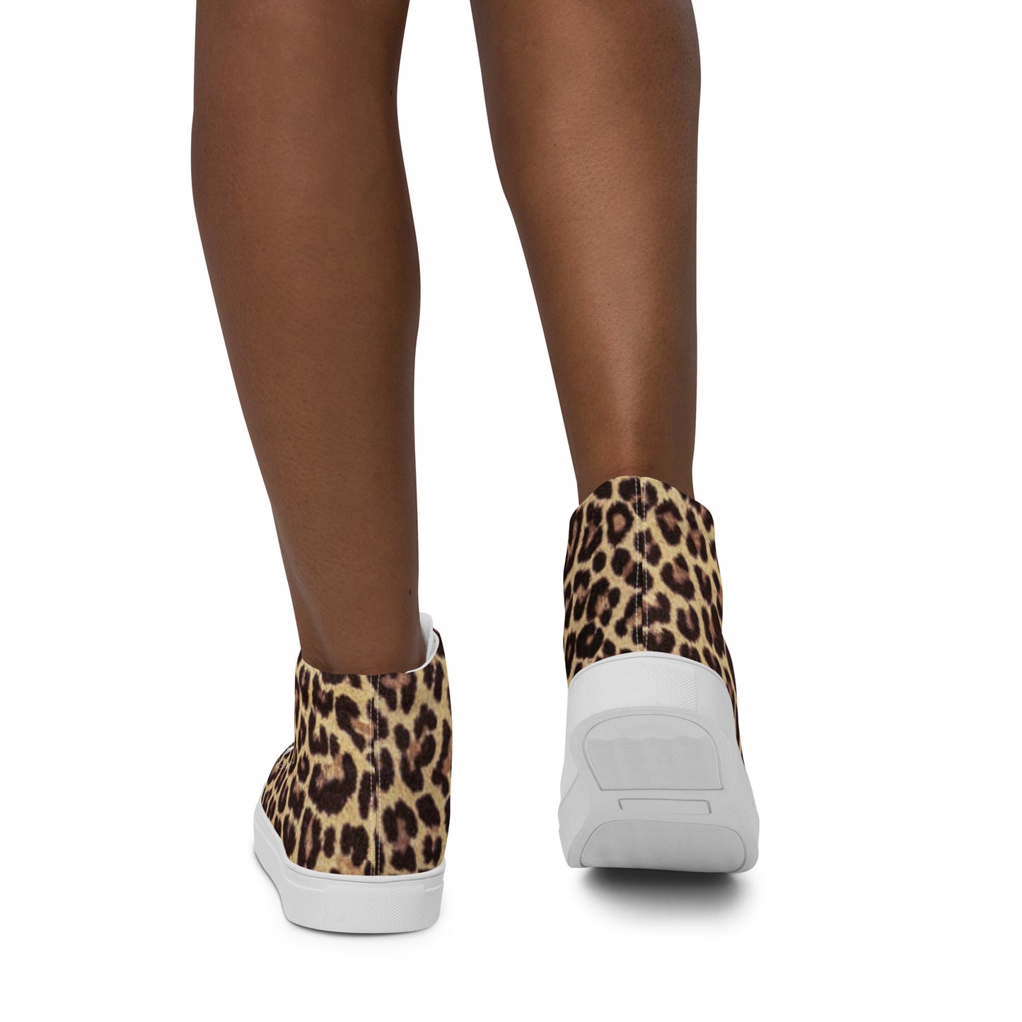 Leopard Women’s High Top Canvas Shoes