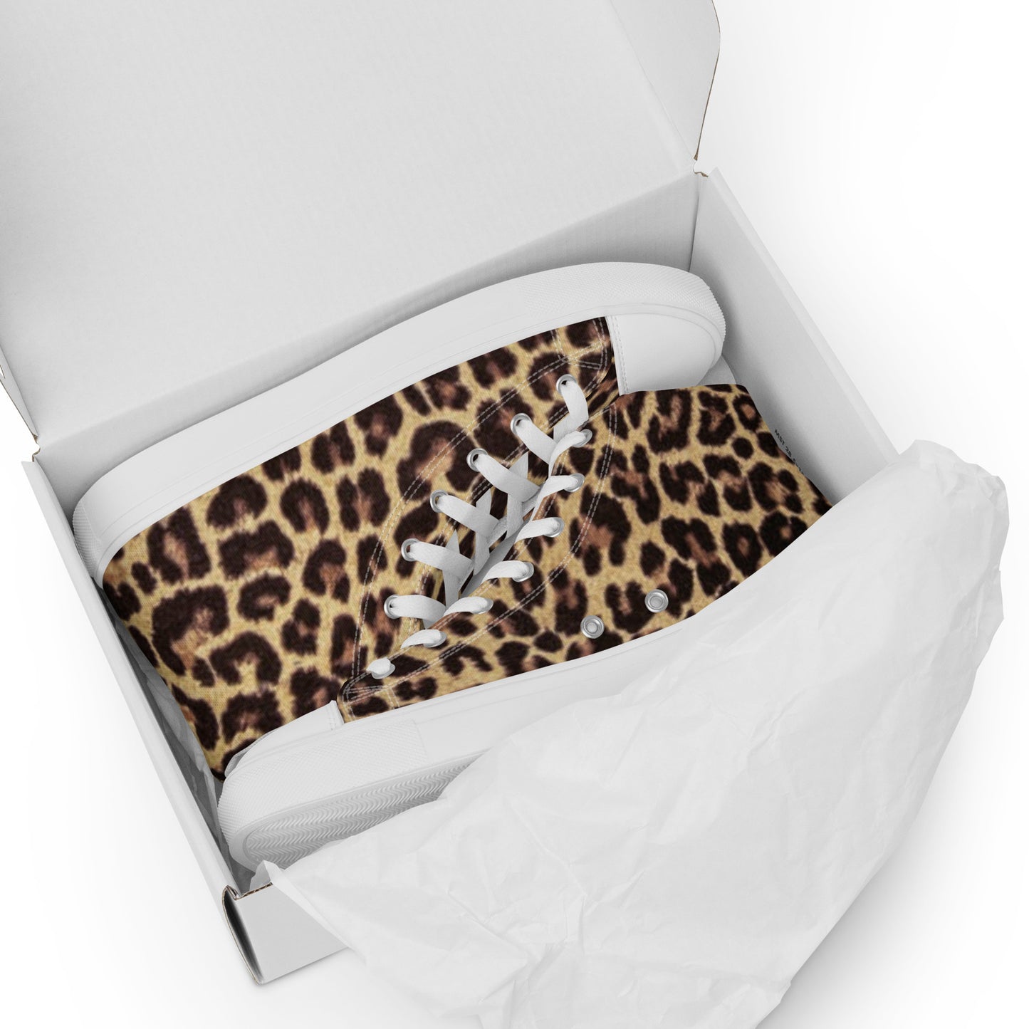 Leopard Women’s High Top Canvas Shoes