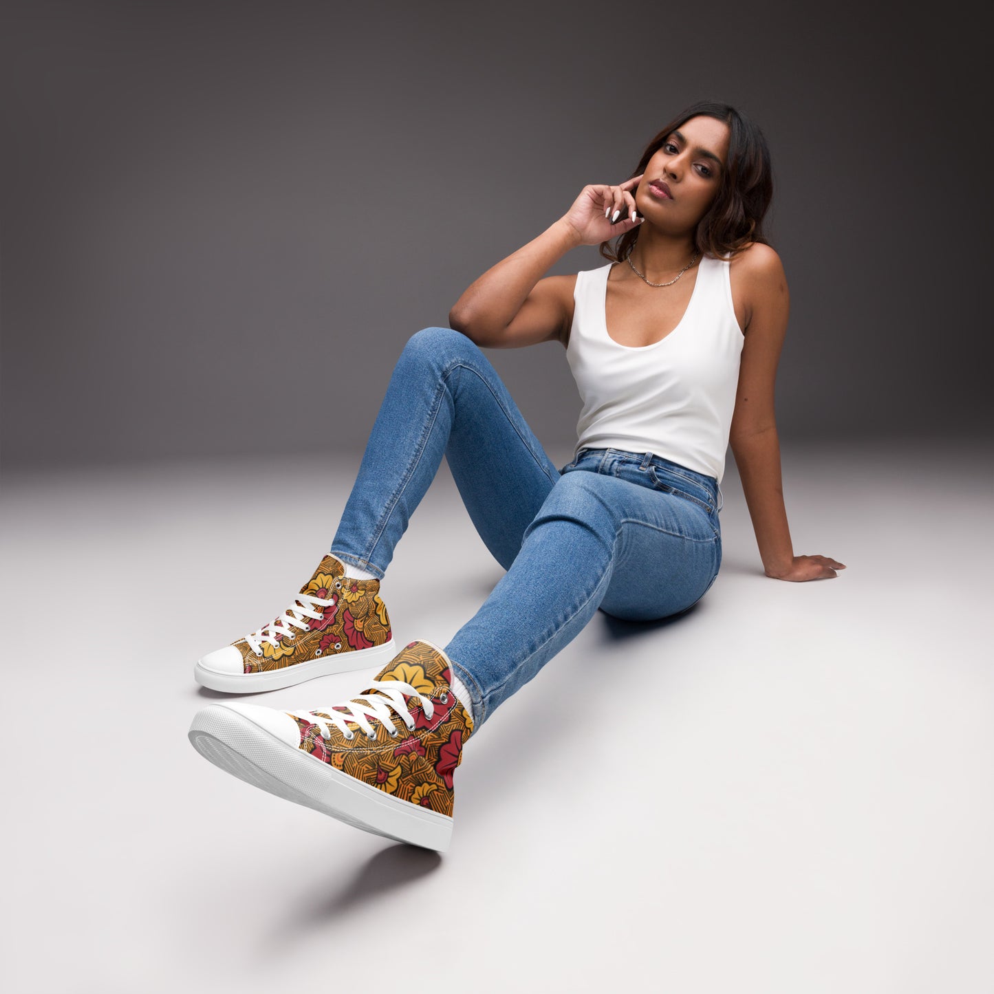 Ankara Women’s High Top Canvas Shoes