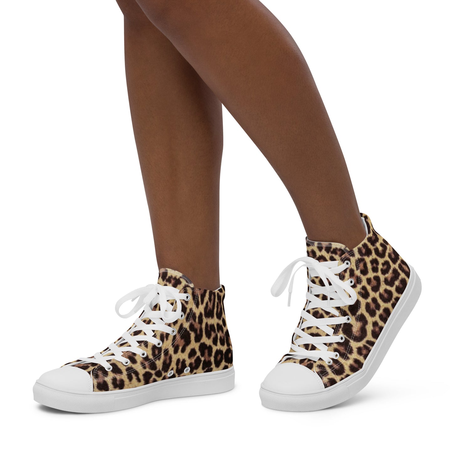 Leopard Women’s High Top Canvas Shoes