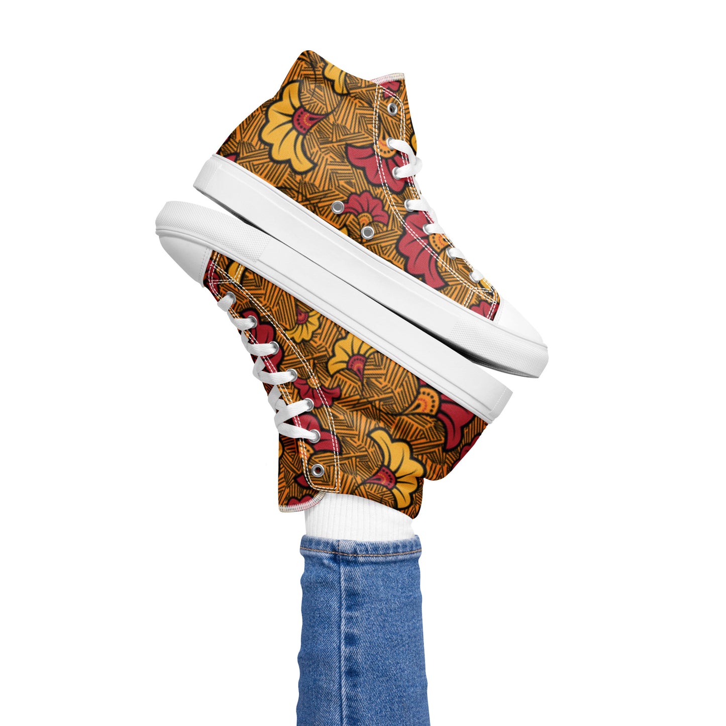 Ankara Women’s High Top Canvas Shoes