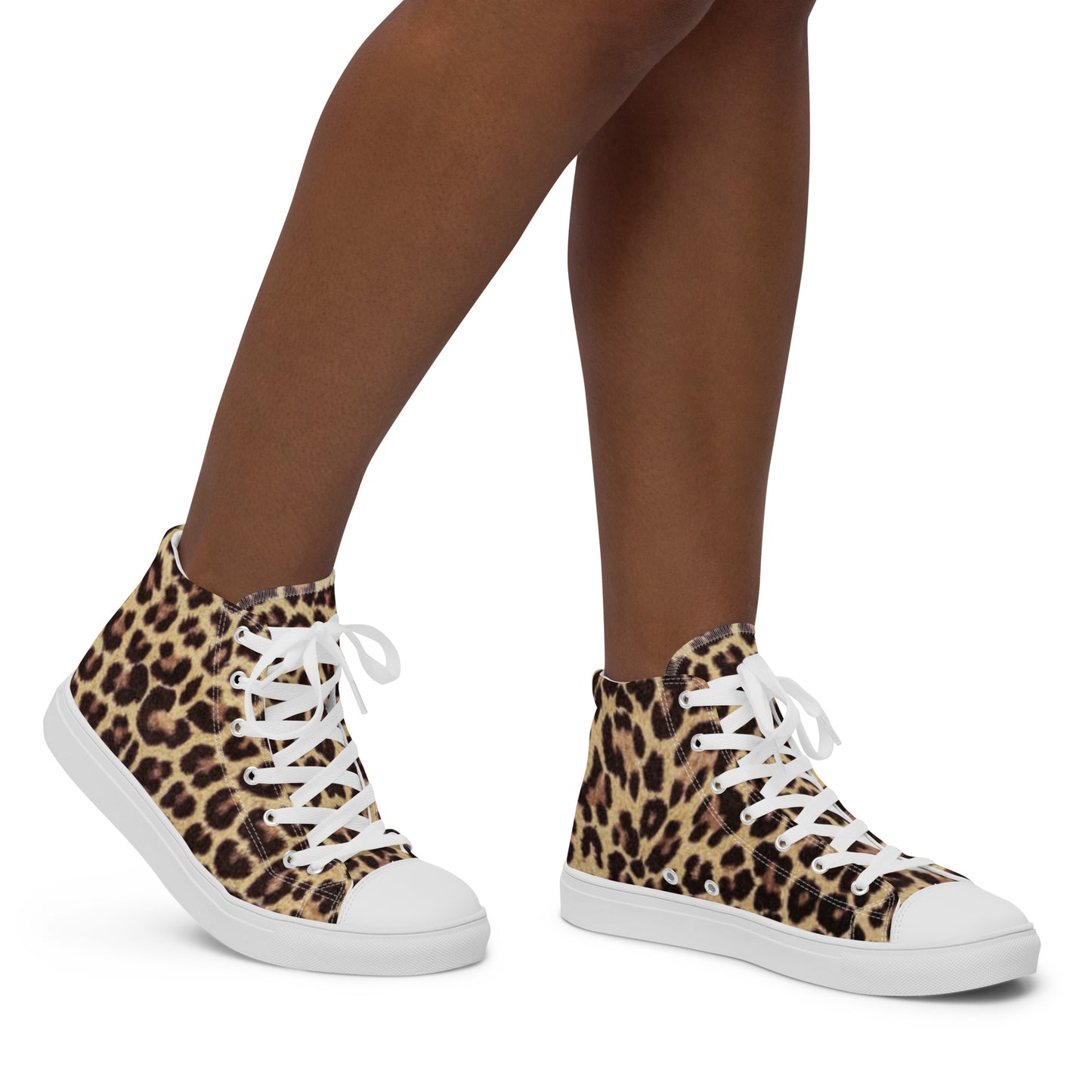 Leopard Women’s High Top Canvas Shoes