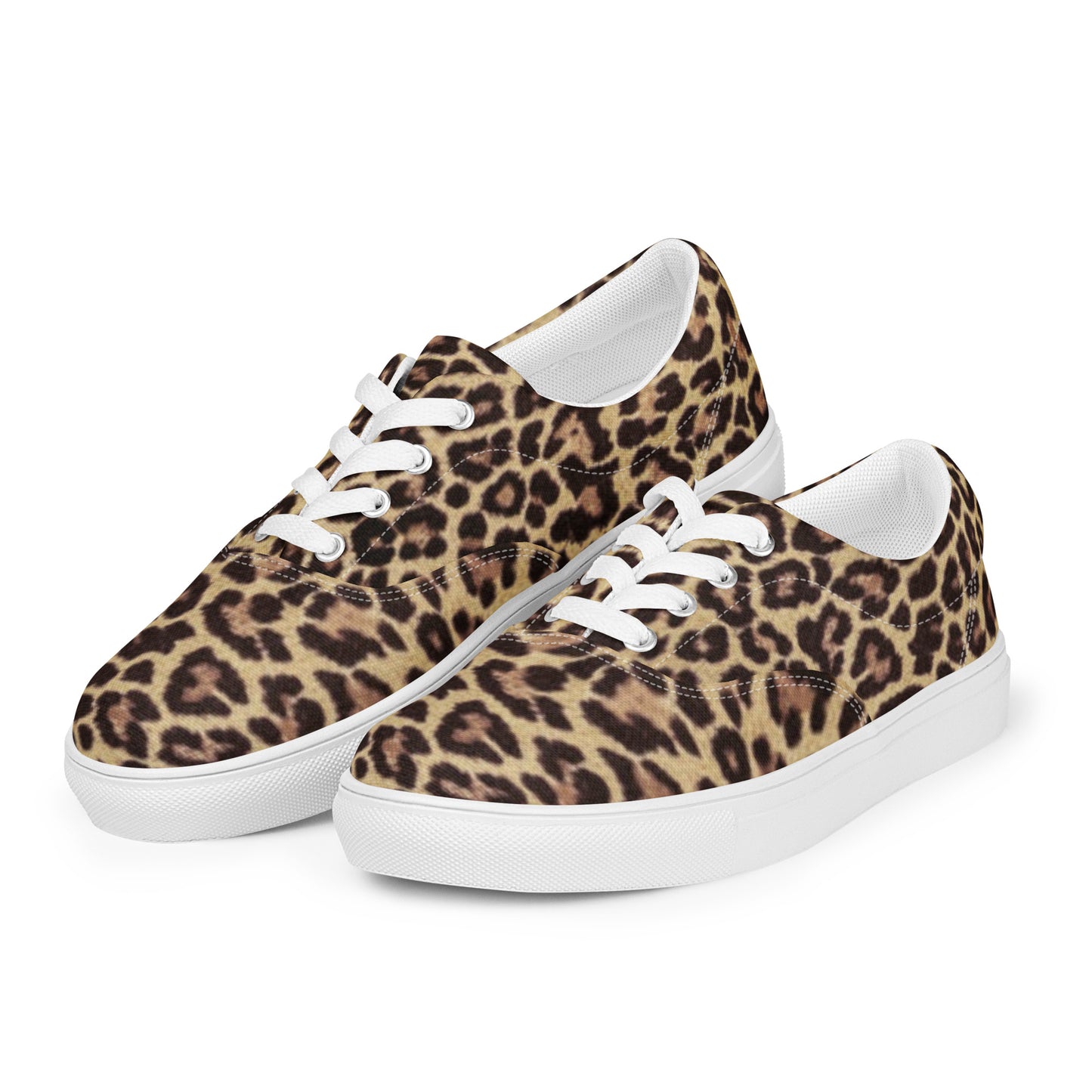 Leopard Women’s Lace-Up Canvas Shoes