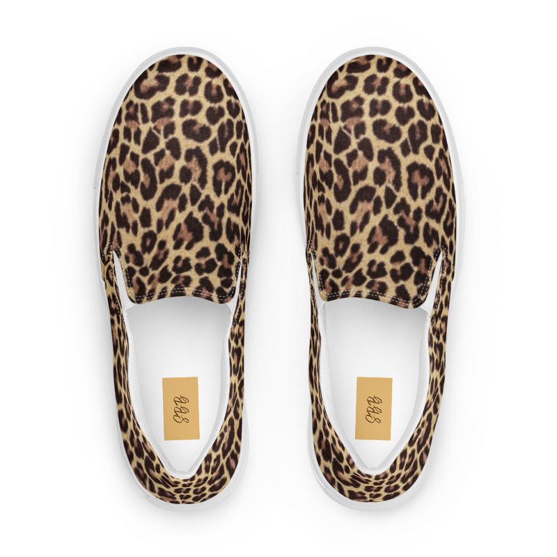 Leopard Men’s Slip-On Canvas Shoes