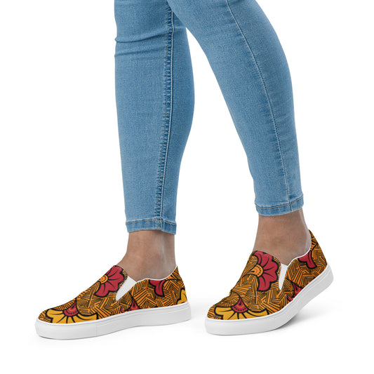 Ankara Women’s Slip-On Canvas Shoes