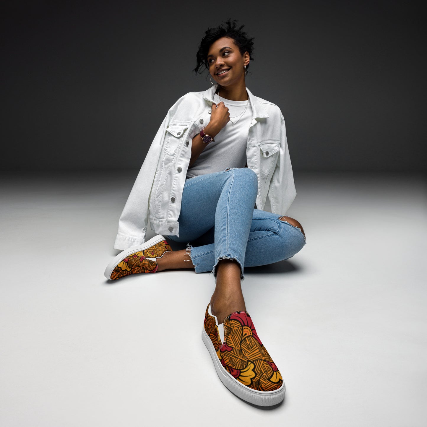 Ankara Women’s Slip-On Canvas Shoes