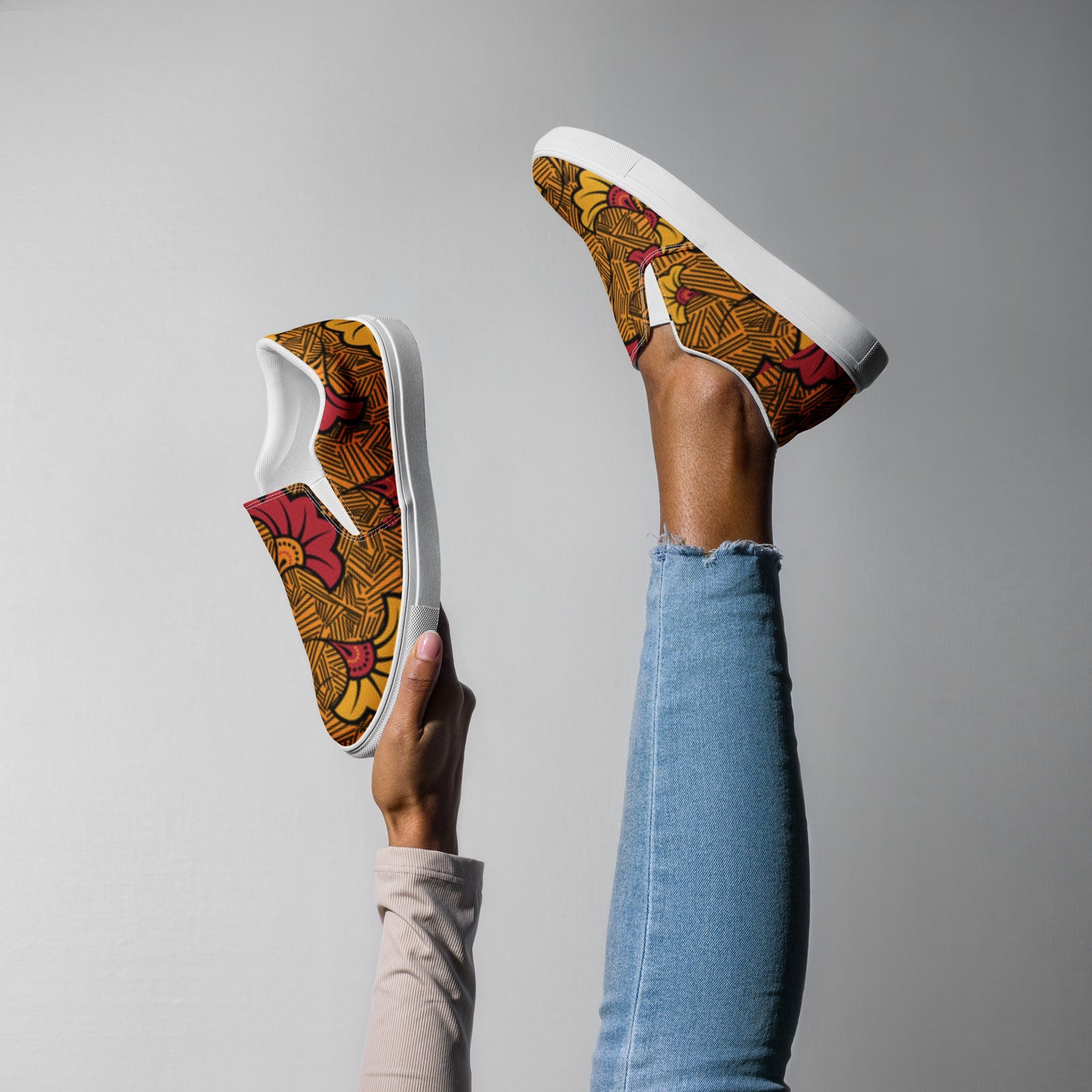 Ankara Women’s Slip-On Canvas Shoes