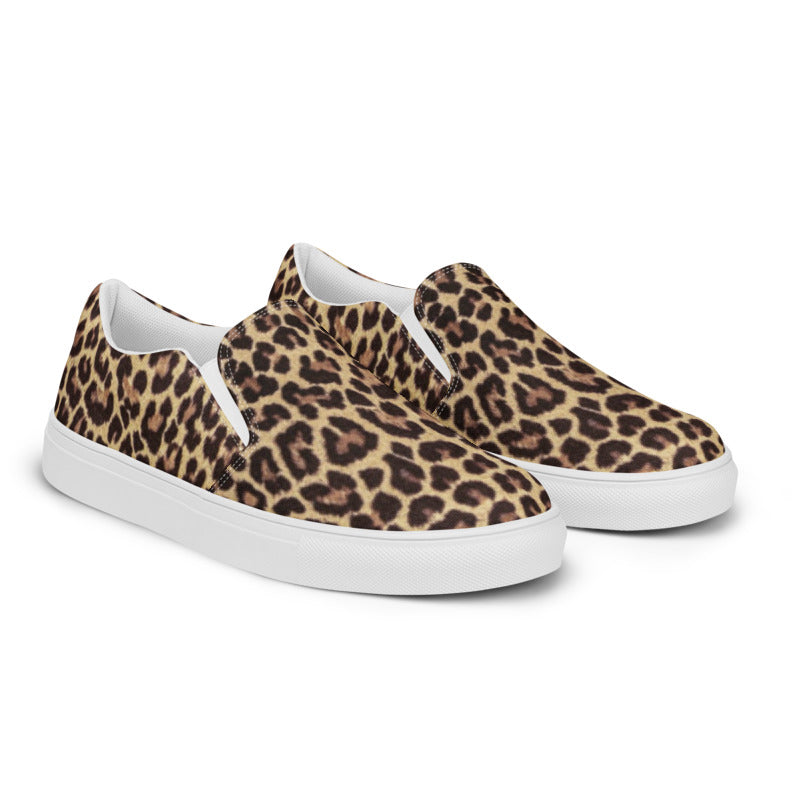 Leopard Men’s Slip-On Canvas Shoes