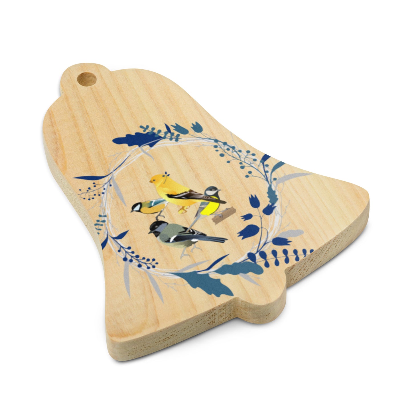 Four Callin' Birds Wooden ornaments