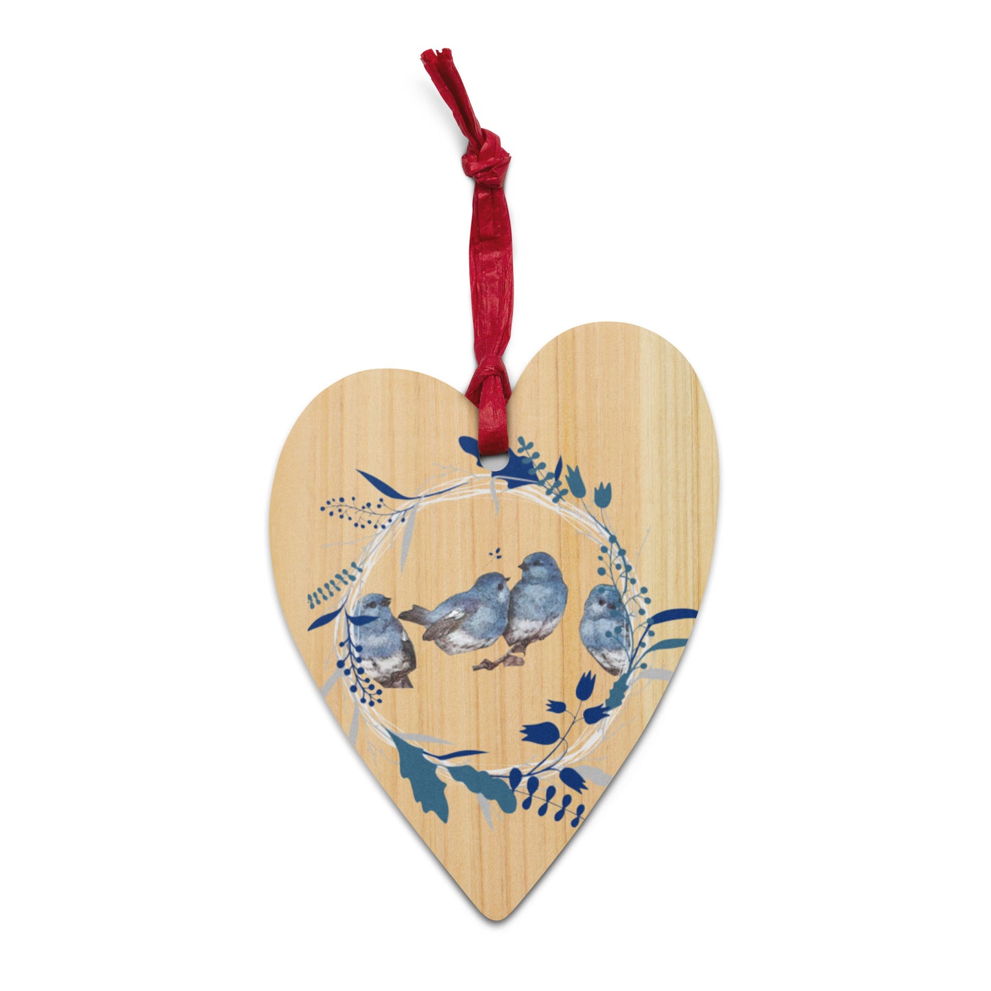 Four Calling Birds Wooden ornaments