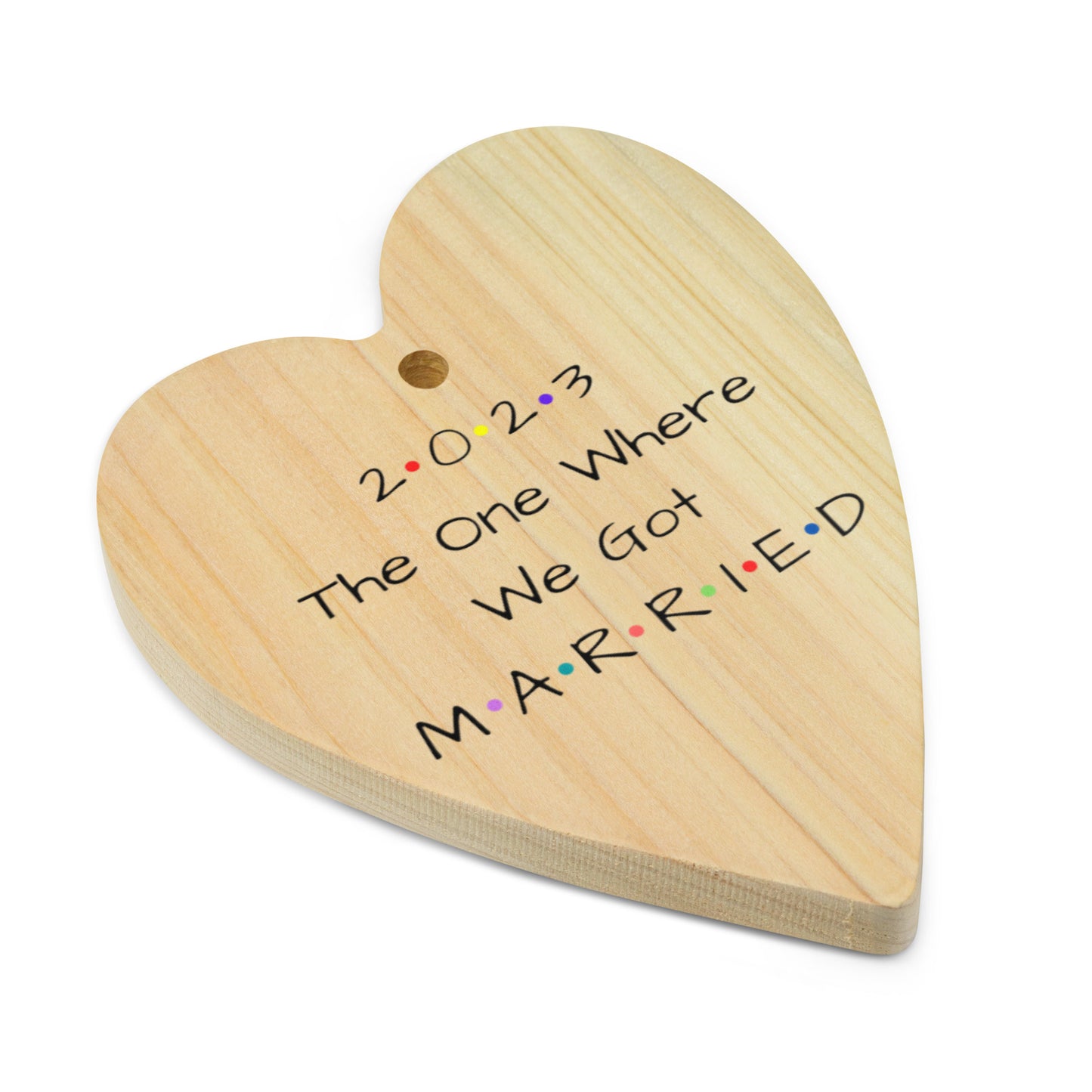 2023 Wedding Wooden Ornament