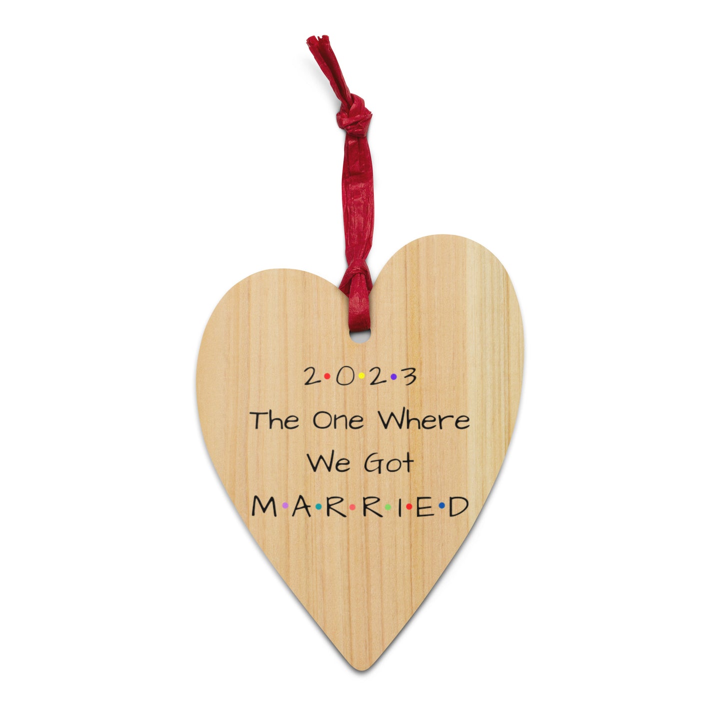 2023 Wedding Wooden Ornament