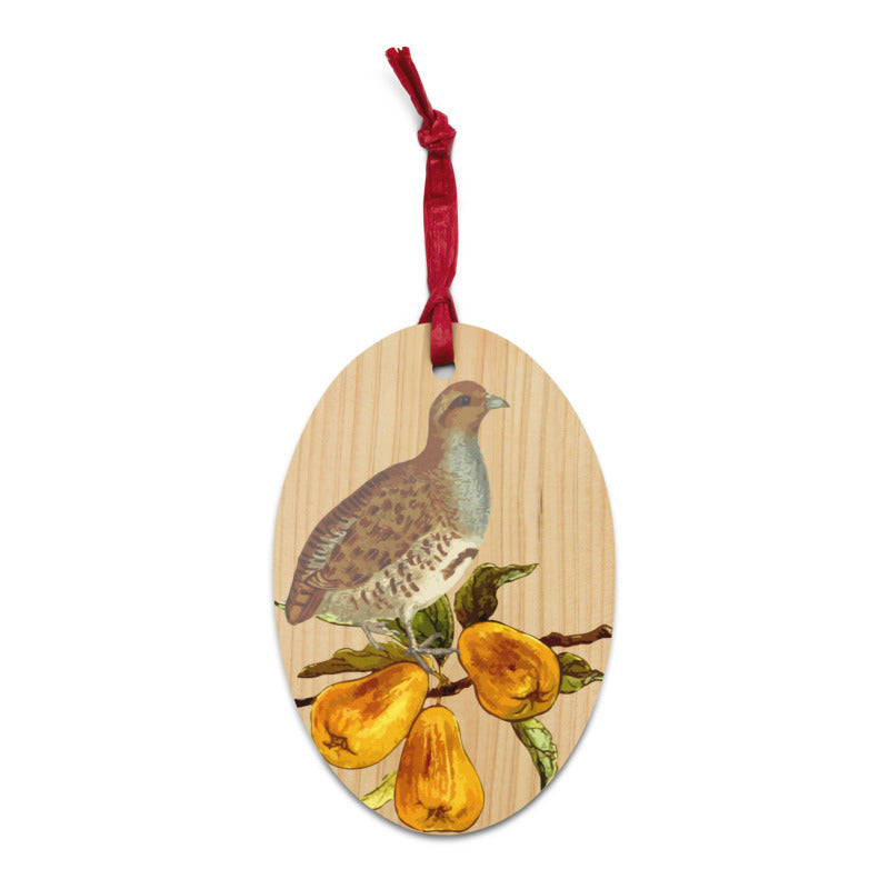 Partridge In A Pear Tree Wooden Ornaments