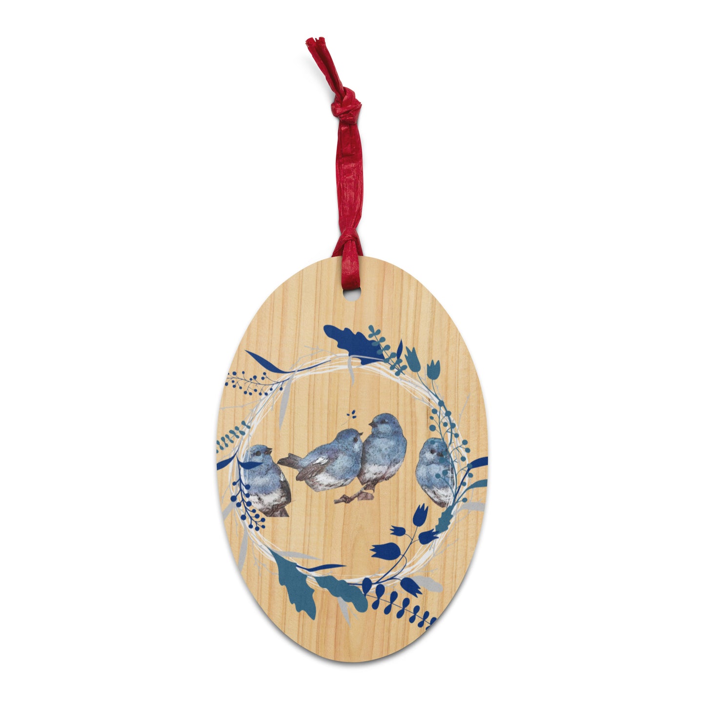 Four Calling Birds Wooden ornaments